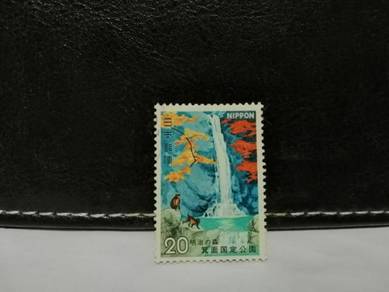 1973 Japan Stamp Waterfall National Park monkeys