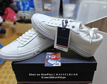 Tommy Hilfiger Leather Logo Lace-Up Trainers Shoe