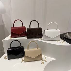 Patent Leather Top Handle & Crossbody Bag