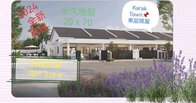 1-storey Terraced House For Sale in Karak,PHG