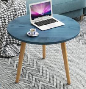 Round bulat Dinner TABLE Dining meja makan blue 1