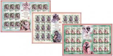 Mint Stamp Sheet Primates Series 2 Malaysia 2016