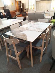 Ceramic Dining Set 1Table +6Chairs