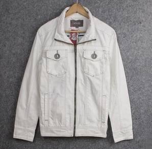 0399 RETRO DENiM WHITE COAT JEANS SWEATER JACKET