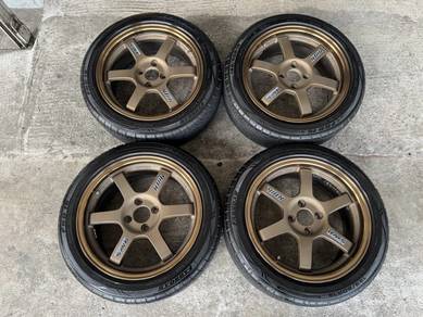 Rim te37 bronze 16 inch myvi vios city jazz alza