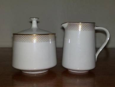 Mangkuk cawan noritake seville sugar bowl milk jar