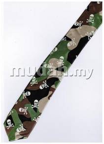 Army Pirates Jolly Roger Skull SLIM Neck Tie