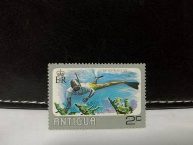 1976 Antigua Stamp Snorkeling Diving Corals