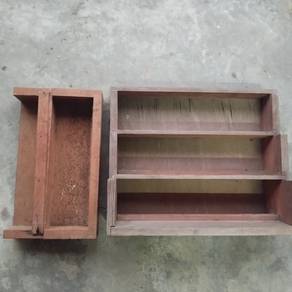 2x Rak kaset kayu