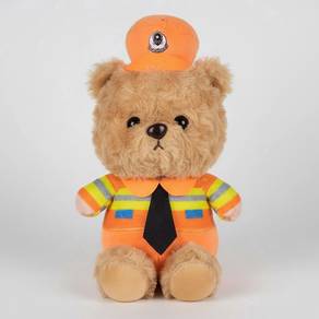 23cm Kawaii Firefighter Teddy Bear Plush Toy