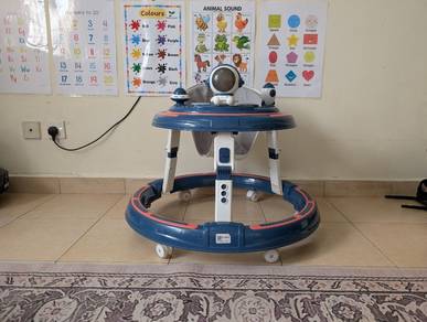 Baby Walker with Musical Toys and Adjustable Heigh