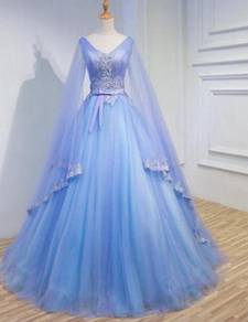 Blue Wedding prom dinner evening dress RB0162