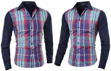 A0572 CLASSY PLAID CASUAL FORMAL LONG SLEEVE SHiRT