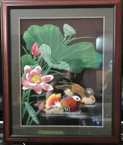 MANDARIN DUCKS IN THE POND 3D PICTURE Frame