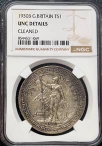 1930 British Trade Dollar Coin - NGC UNC Details