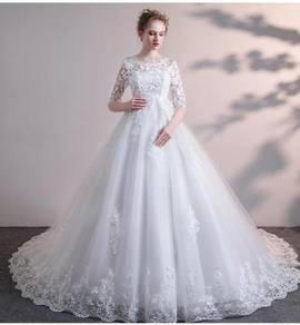 White maternity Wedding bridal dress gown RB1897