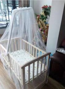 Baby cot katil bayi infant bed mattress cradle 5