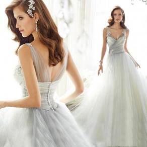 Grey cream wedding bridal dress gown RB1082