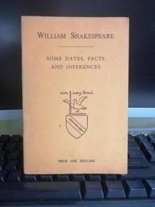 Booklet William Shakespeare Some Dates, Facts