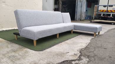 SO12G New Kerusi 4 Seater L Shape Sofa Bed Fabric