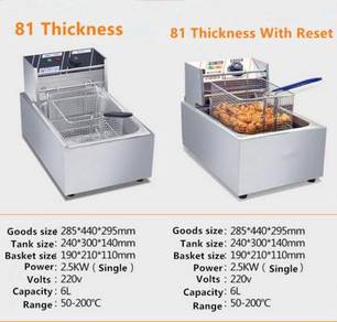 Single-Tank Deep Fryer Electric 6L New