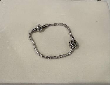 Pandora Moments Snake Chain Bracelet with Charm