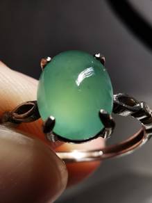 Giok Jadeite Jed Burma Hijau Buah Ais Alami Gred A