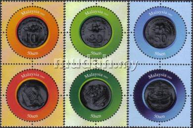 2010 Currency Coin Round Stamp Malaysia S