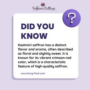Did you know that Kashmiri saffron is unlike other