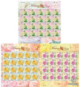 Mint Stamp Sheet Roses 2nd Series Malaysia 2014