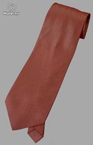 Dark Salmon Pink Solid Glitter Thai Silk Neck Tie