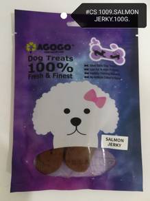 Agogo Salmon Jerky 100gram Dog Treat Snack Makanan