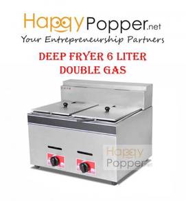 Deep Fryer Gas Double 6L liter 2 Tanks heavy duty