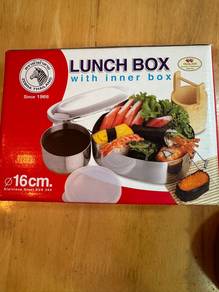 100% new Zebra bekas makanan 16 cm stainless steel