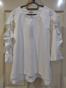 3/4 sleeve white top