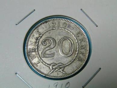 20 Cents Rajah C. Brooke Sarawak 1910