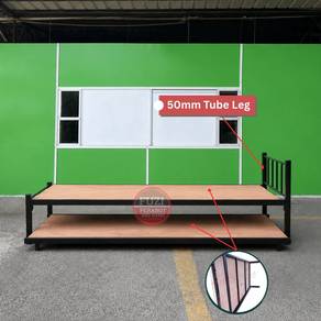Katil Single (Tahan Lasak) Bersama Pull-Out Bed