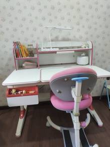 Ergonomic children study table and chair with adju