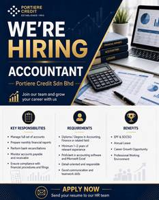 Portiere Credit Sdn Bhd - Accountant (Port Klang)