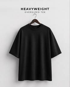 Heavyweight Oversized Plain Black Tee 280 Gsm