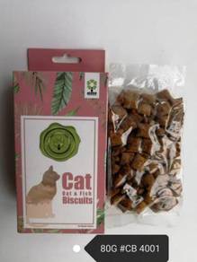 Agogo Oat Fish Biscuits 80g Cat Snack Kucing