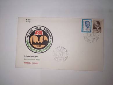 FDC Stamp Turkiye 1987 - 5th Foundation Week