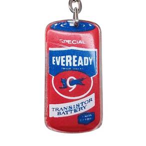 60s Vintage Eveready Transistor Battery Keychain