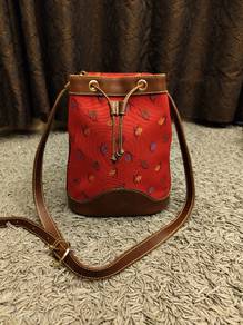 KENZO Floral Monogram Drawstring Bag