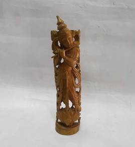 Vintage Balinese art God Shiva Hindu figurine wood