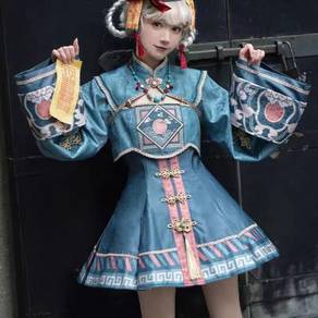 Chinese Jiangshi Vampire Lolita Cosplay Dress Set