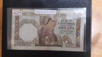 Yugoslavia 500 Dinara 1941 vf  627