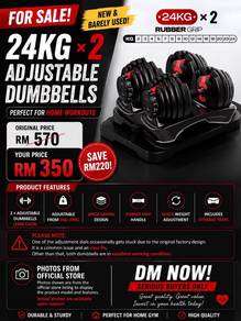 24KG ×2 Adjustable Dumbbell Set – Like New