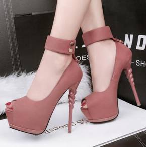 Unicorn party high heels 14cm grey pink RBH0259