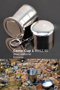 Camping Cup Foldable Steel PVC Silicone Cup